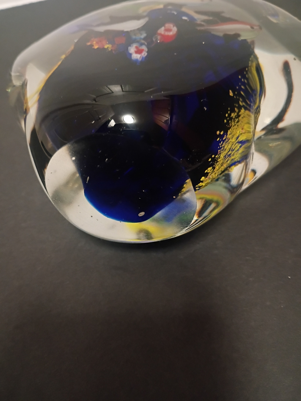 Murano Vintage Art  Glass Aquarium Paperweight Estate Large - Picture 4 of 5